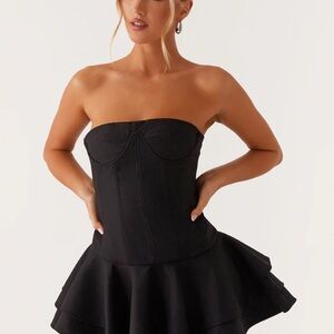 Peppermayo Black Strapless Dress